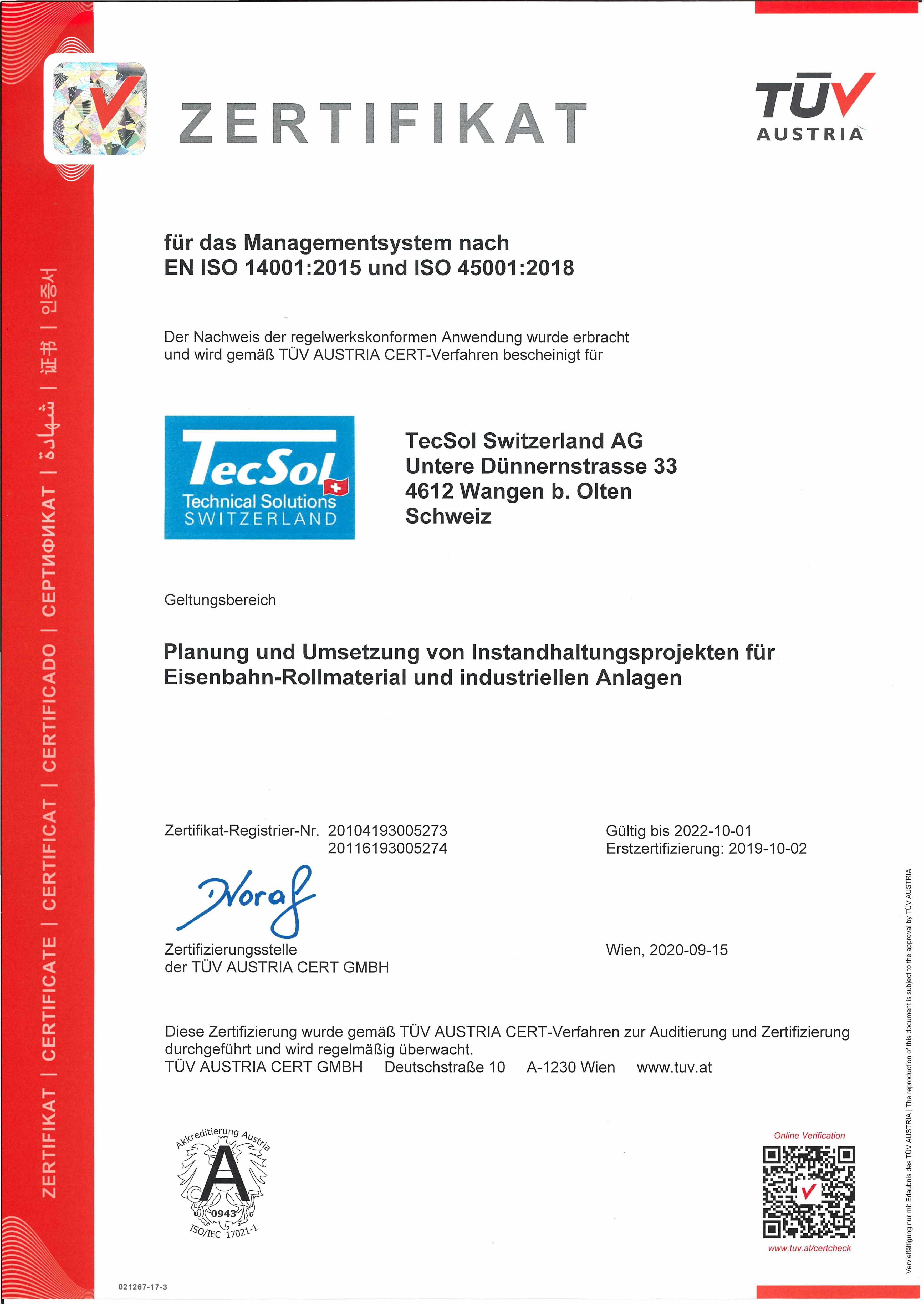 tecsol_deu_20200915_EN ISO 14001_2015 und ISO 45001_2018
