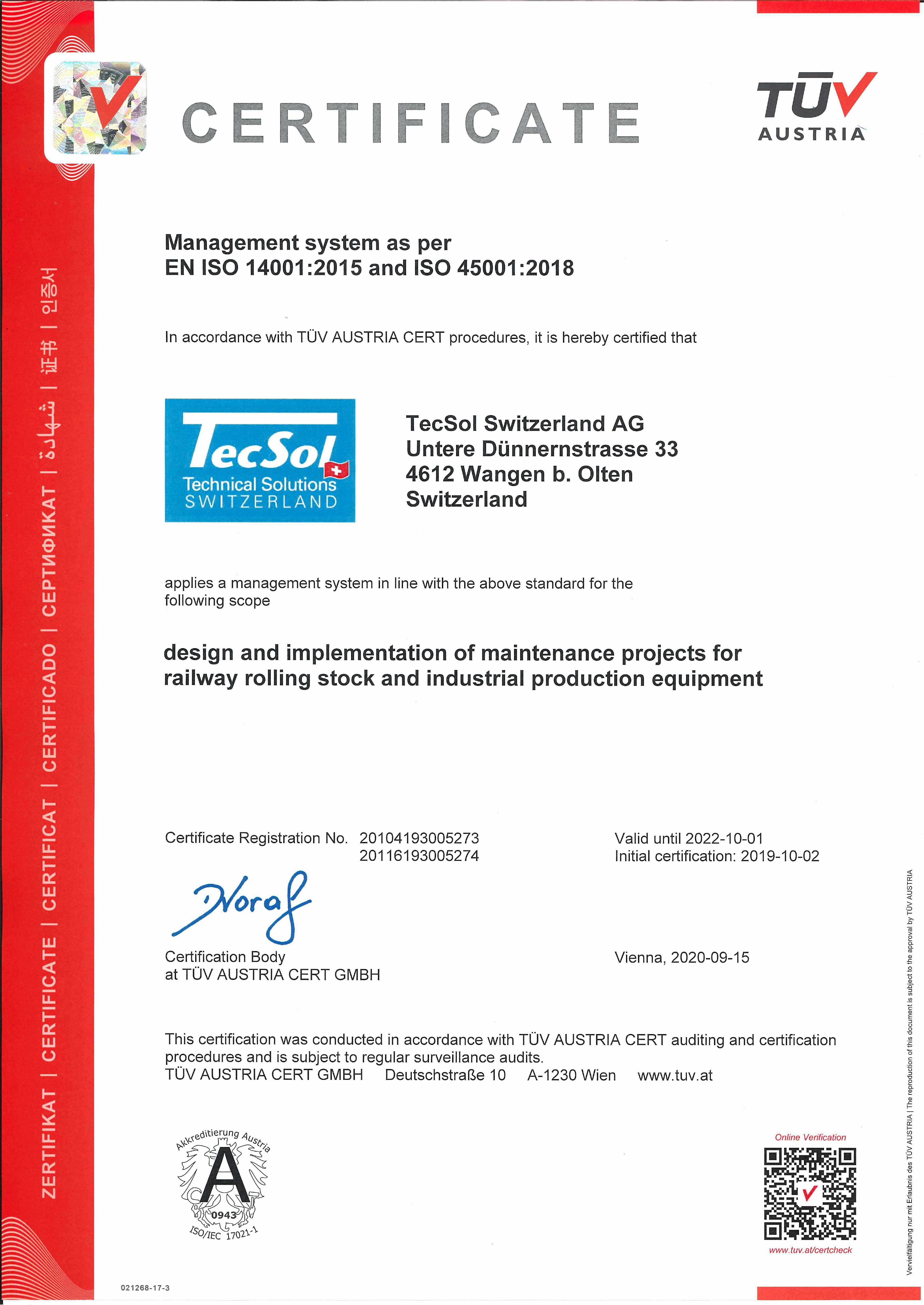 tecsol_eng_20200915_EN ISO 14001_2015 und ISO 45001_2018